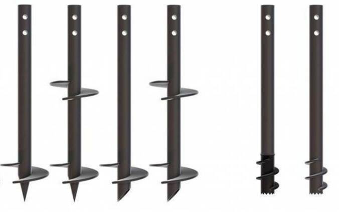 Двухвитковые винтовые сваи для обычного грунта.